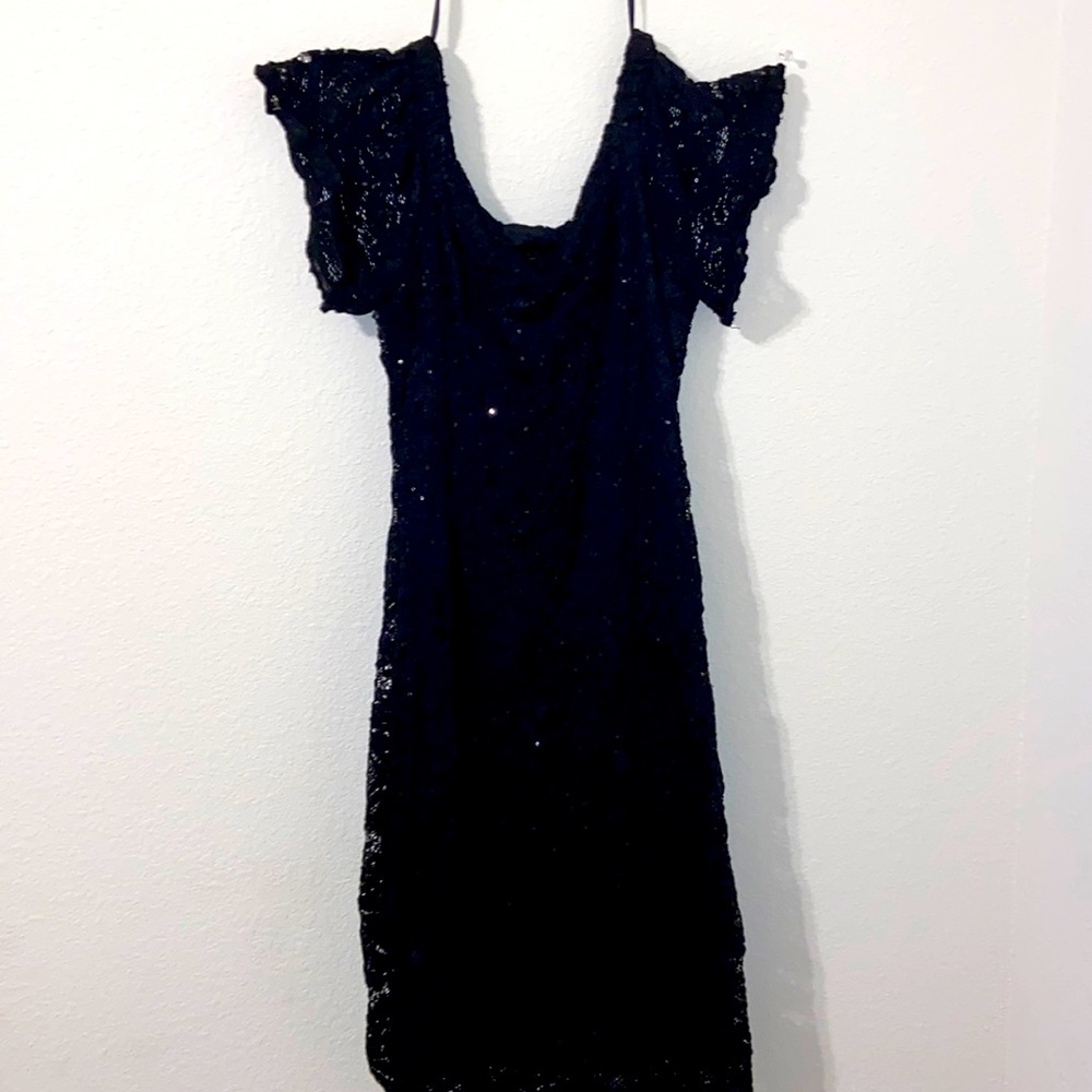 92% Nylon, 8% Spandex, Lining-100% Polyester, Sequin sparkle